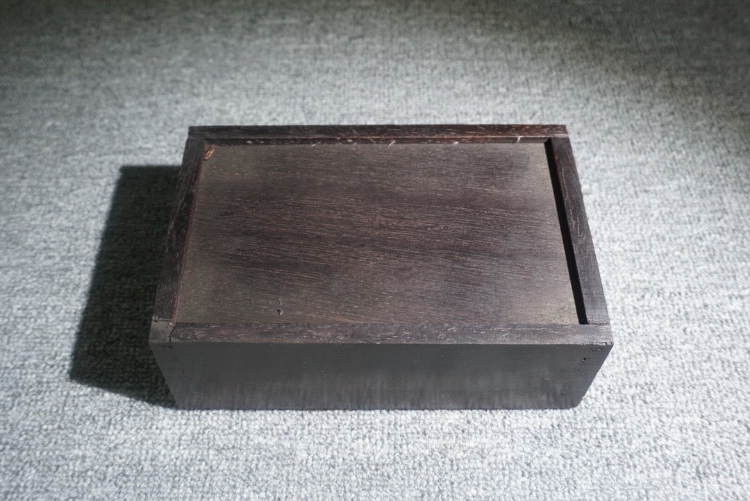 Chinese antique ebony sliding box