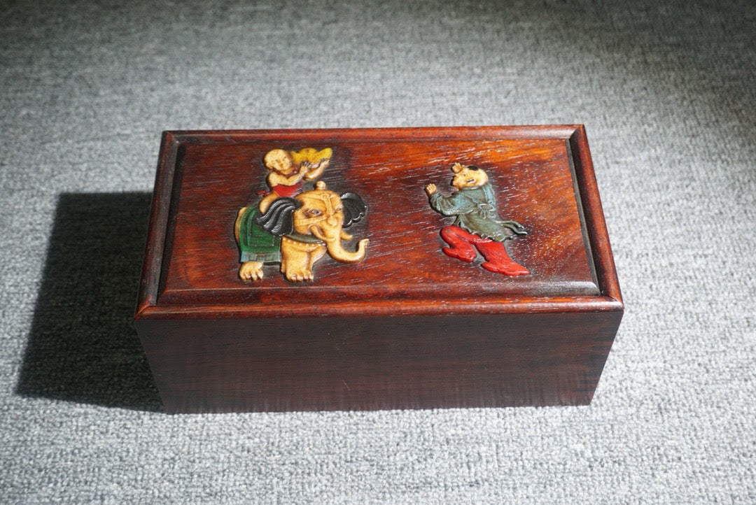 Chinese antique rosewood sliding box