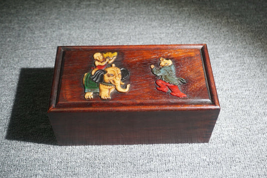 Chinese antique rosewood sliding box