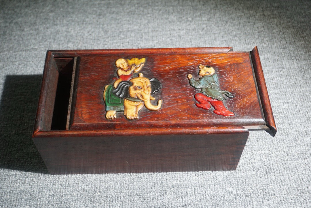 Chinese antique rosewood sliding box