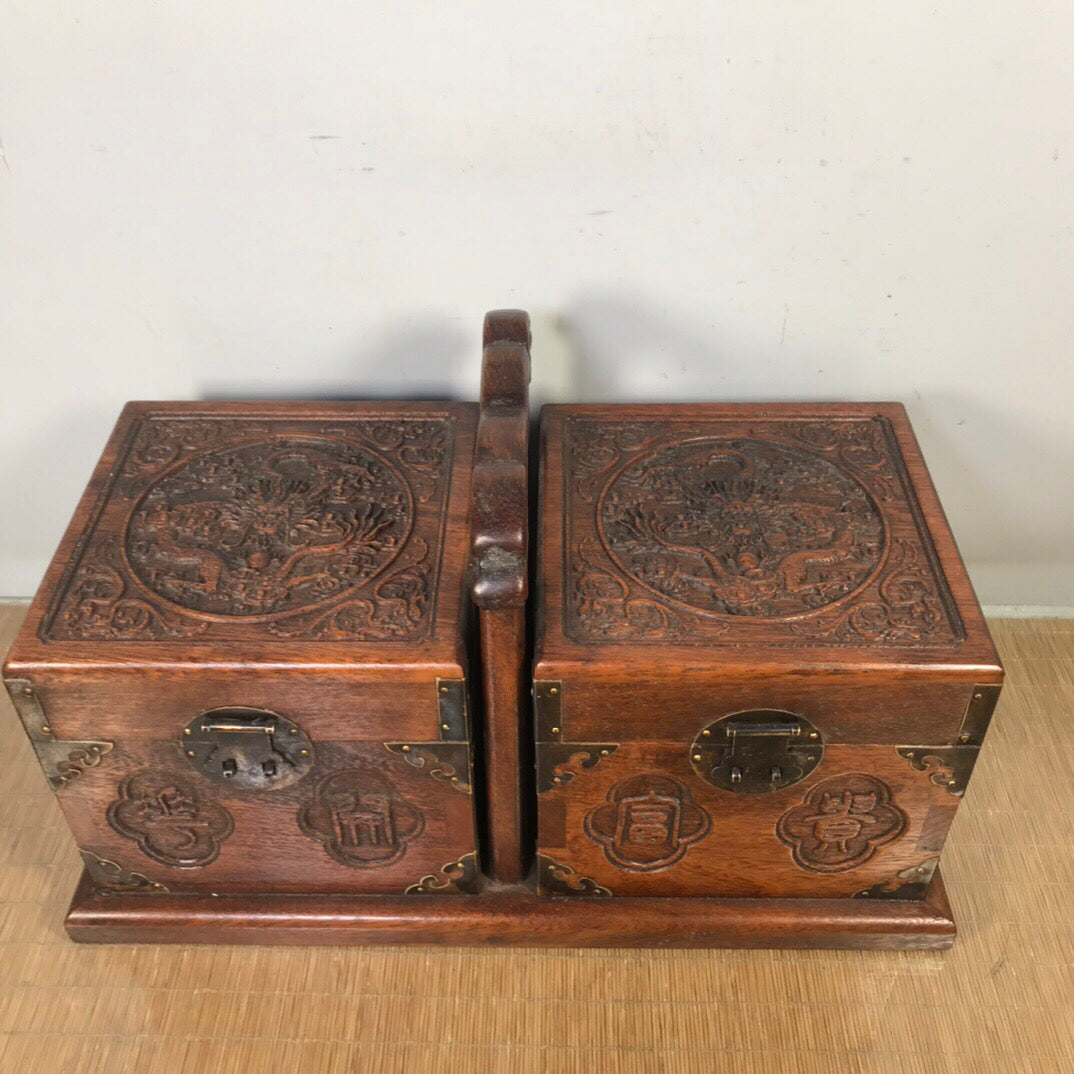 Chinese antique rosewood food box