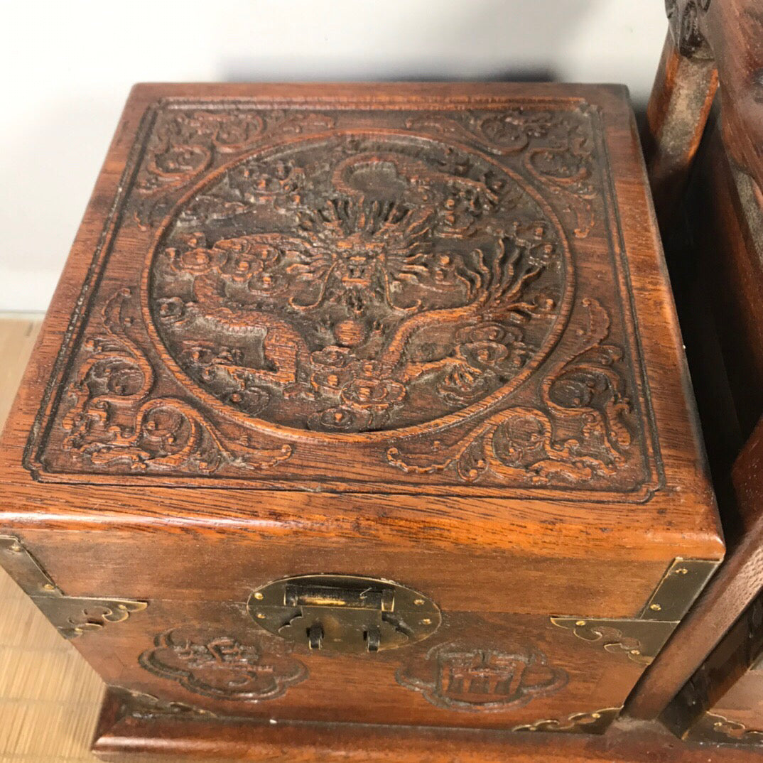 Chinese antique rosewood food box
