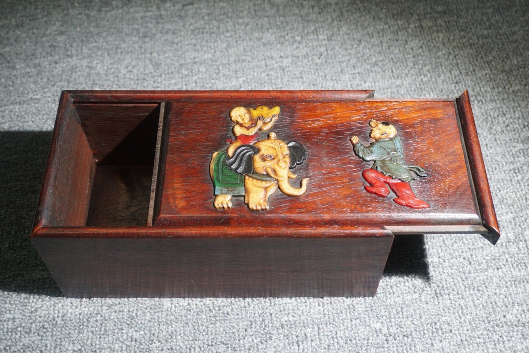 Chinese antique rosewood sliding box