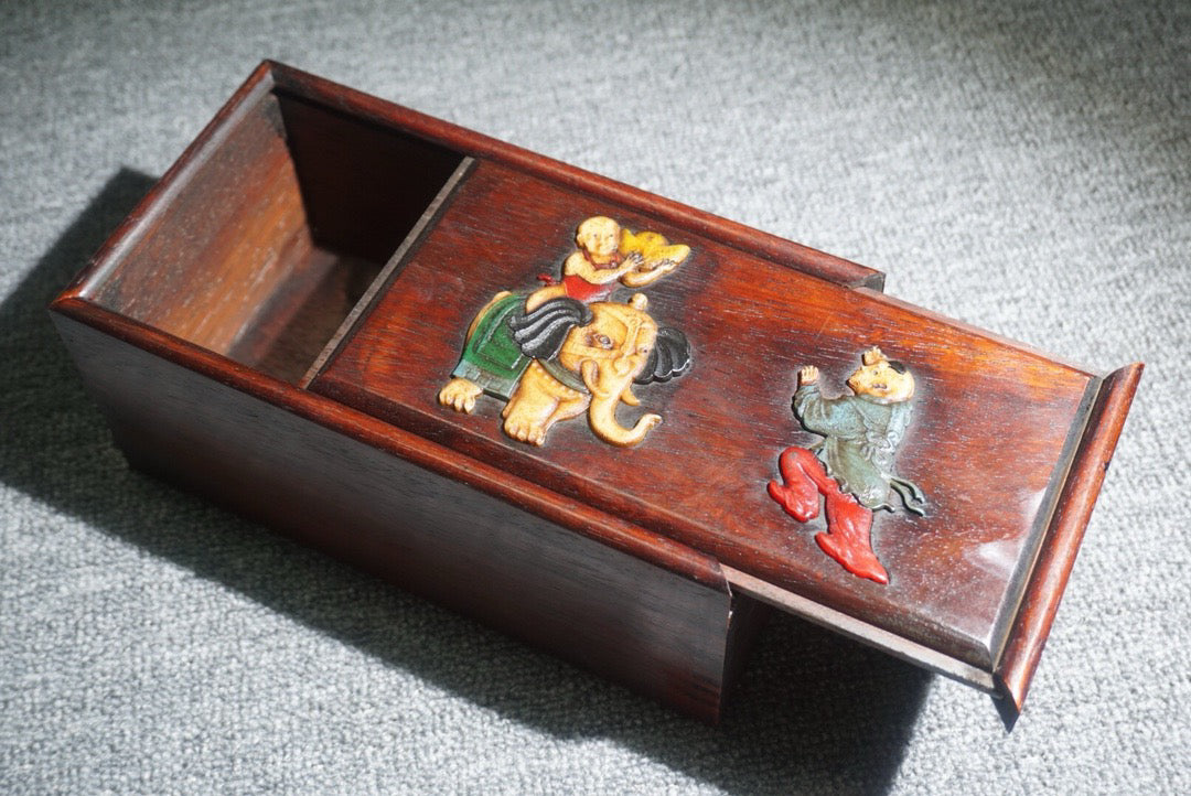 Chinese antique rosewood sliding box
