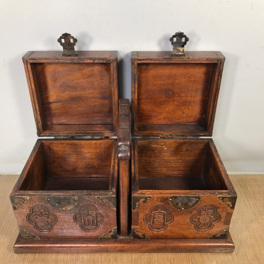 Chinese antique rosewood food box