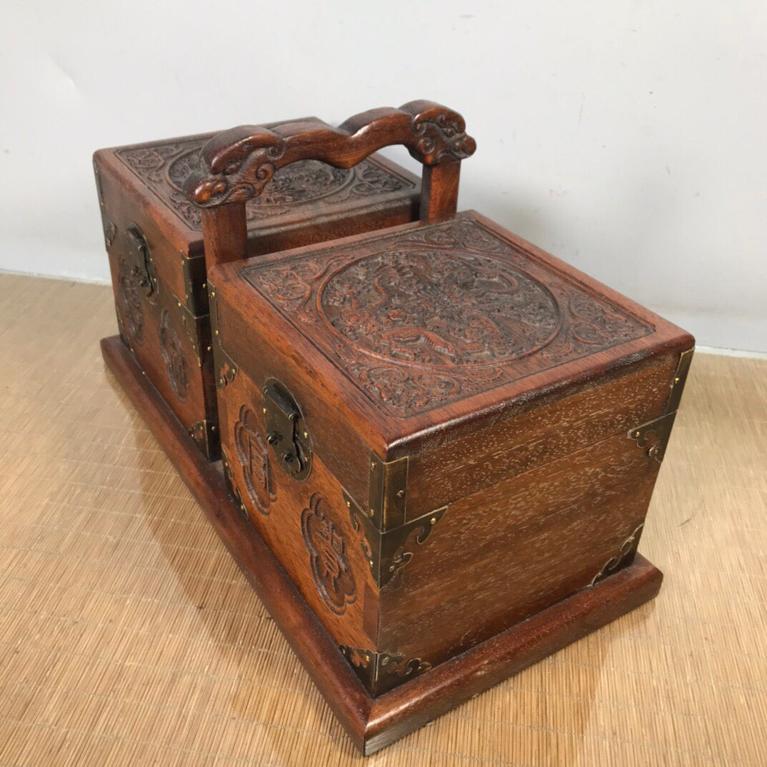 Chinese antique rosewood food box