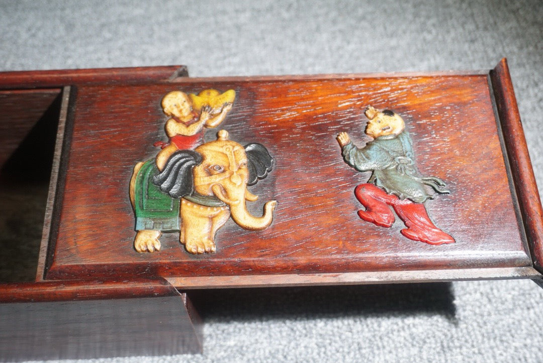 Chinese antique rosewood sliding box
