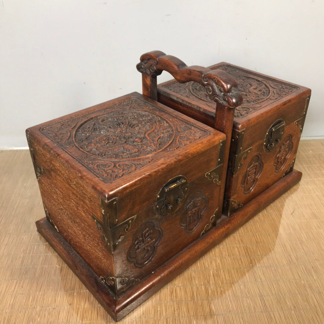 Chinese antique rosewood food box