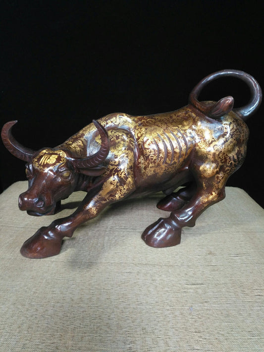 Chinese Antique Pure Copper Bull