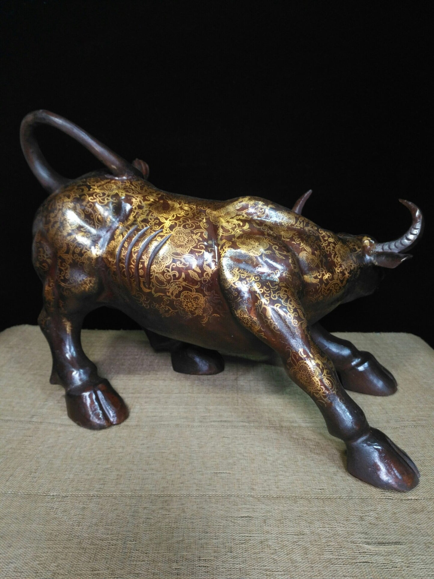 Chinese Antique Pure Copper Bull
