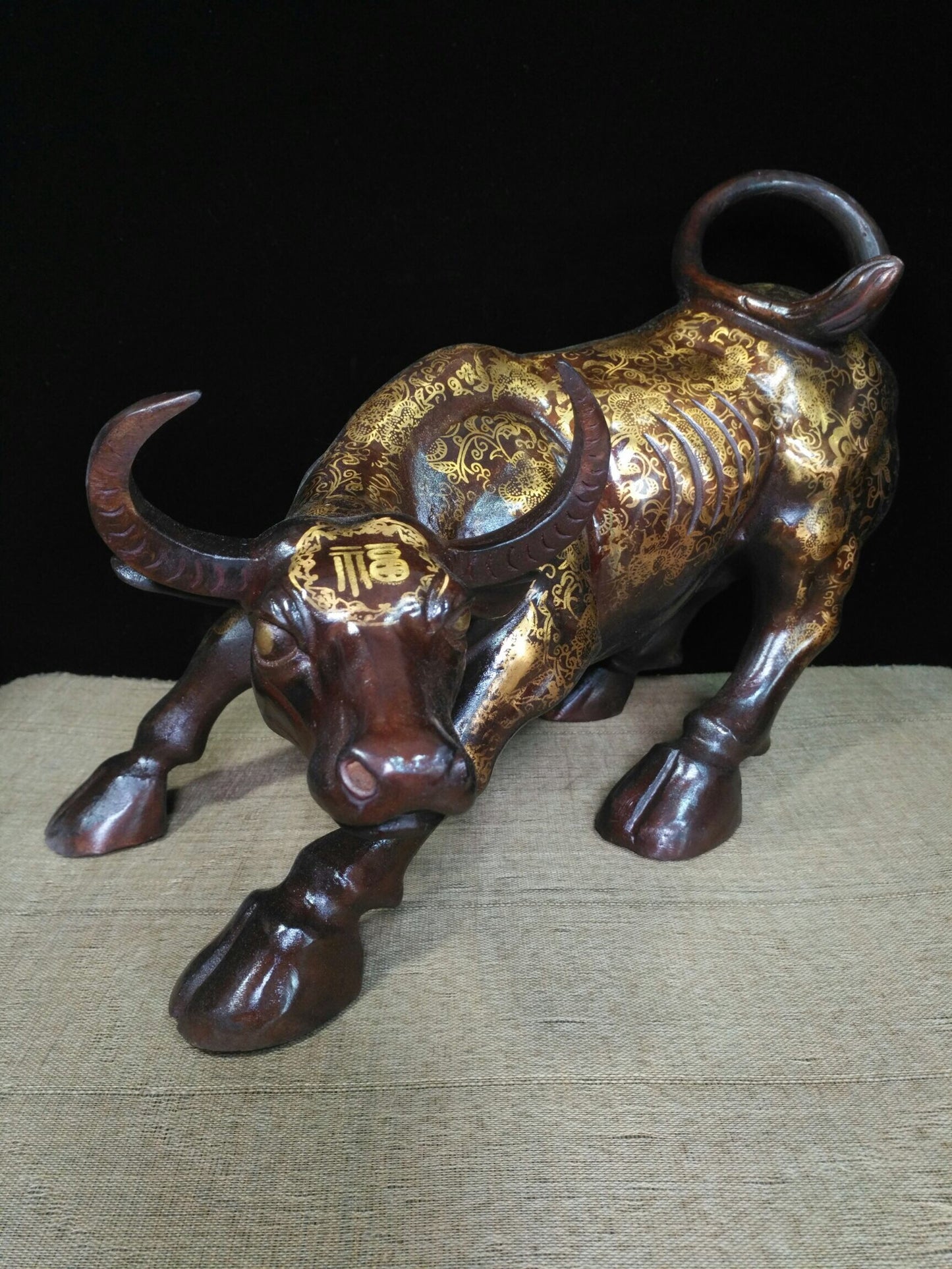 Chinese Antique Pure Copper Bull