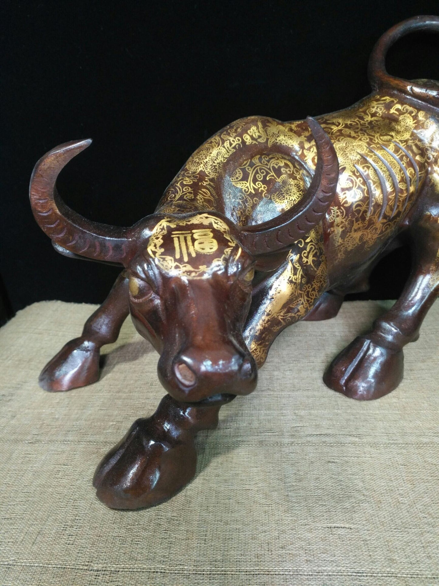 Chinese Antique Pure Copper Bull