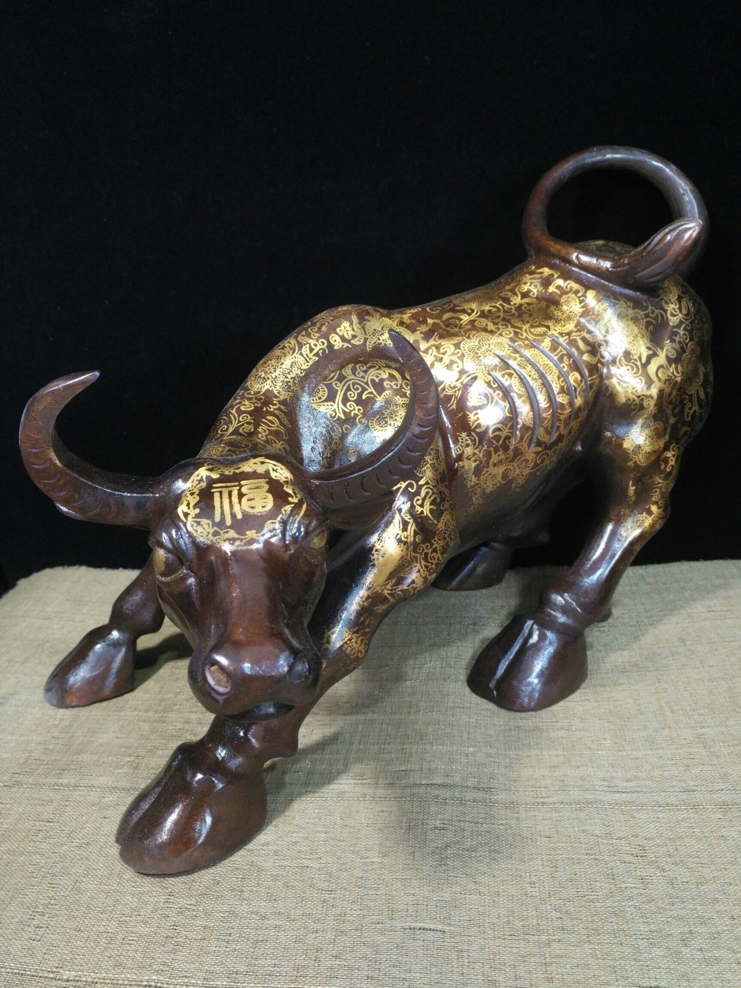 Chinese Antique Pure Copper Bull