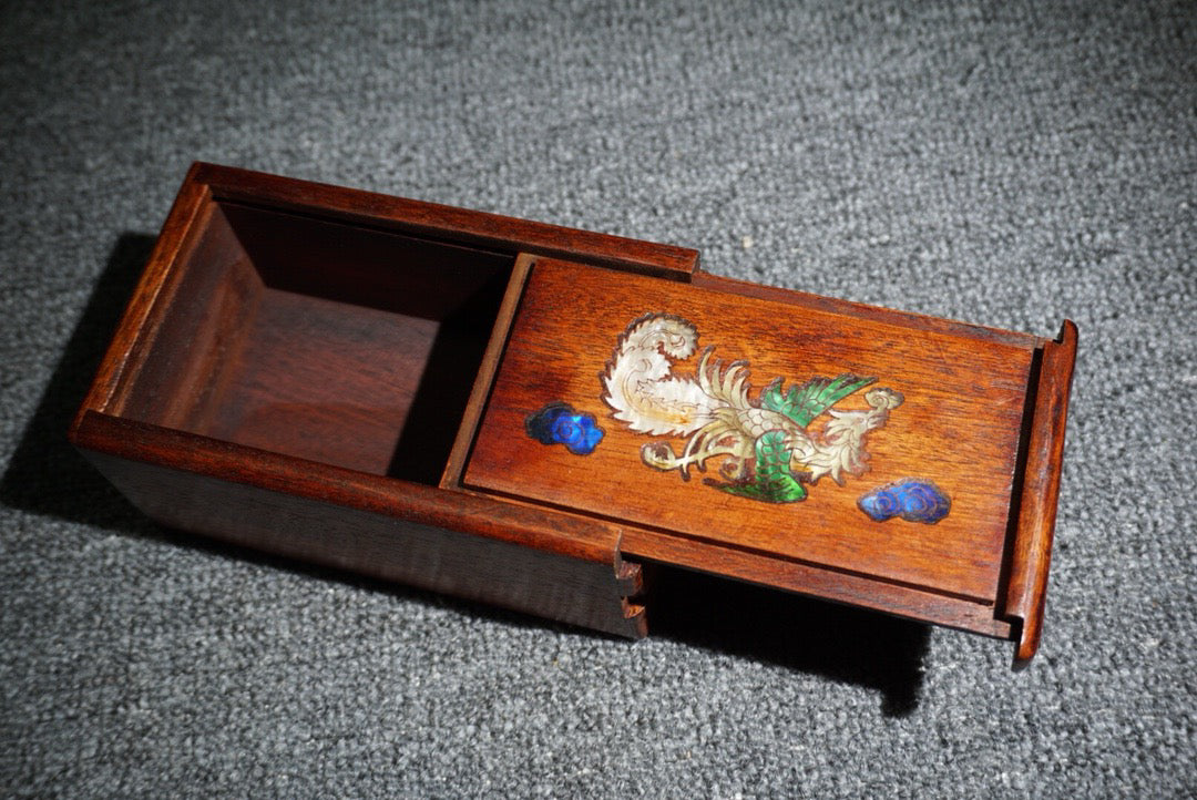 Chinese Antique Redwood Mechanism Box