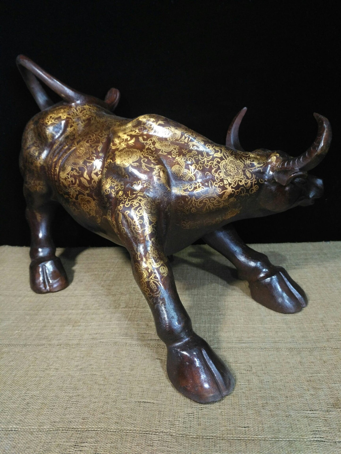 Chinese Antique Pure Copper Bull