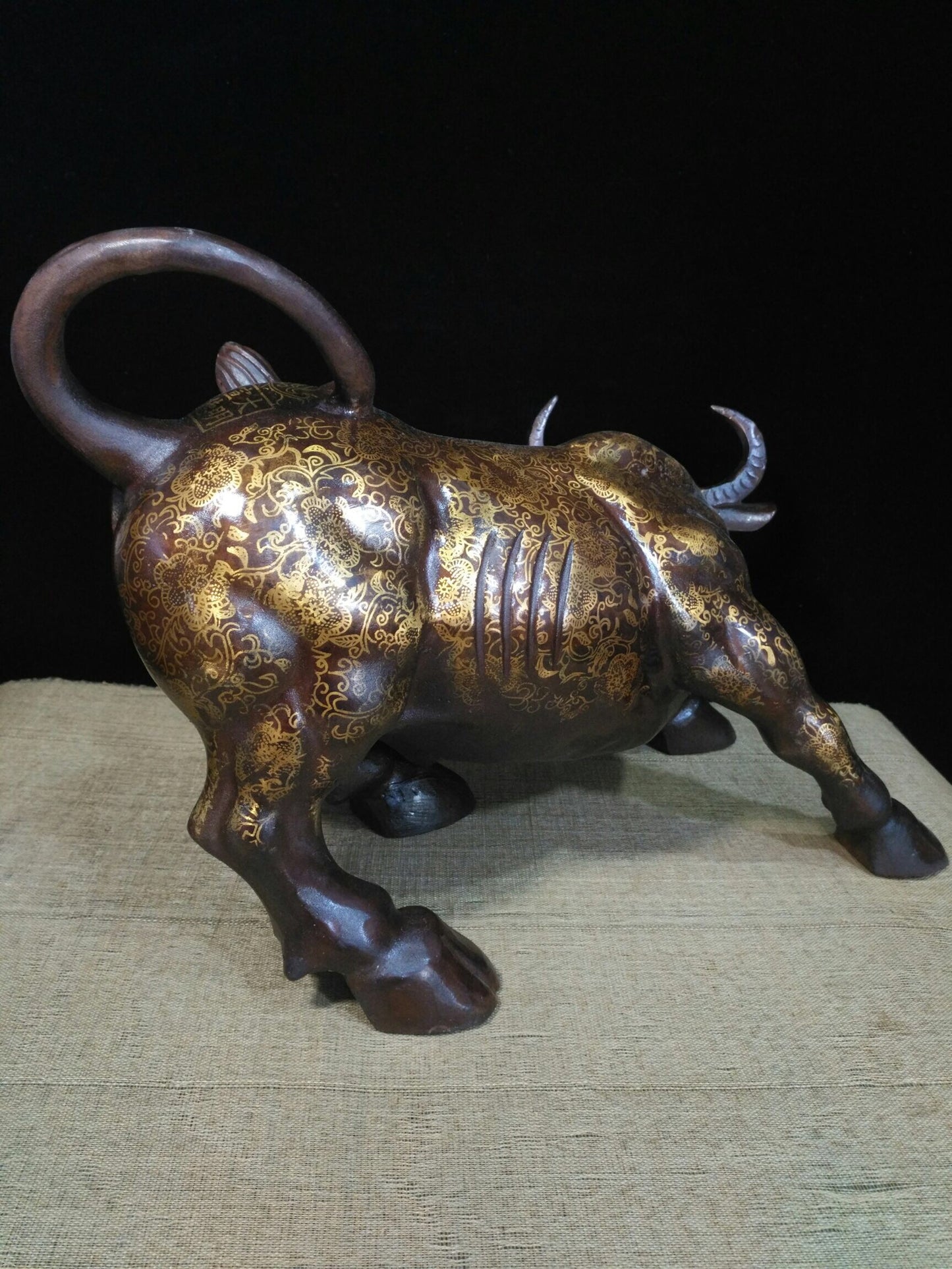 Chinese Antique Pure Copper Bull