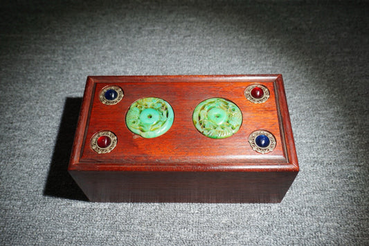 Chinese Antique Redwood Sliding Box