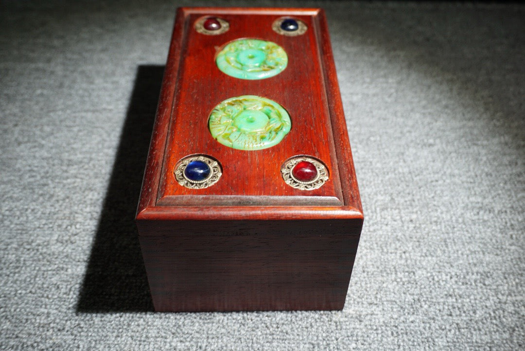 Chinese Antique Redwood Sliding Box
