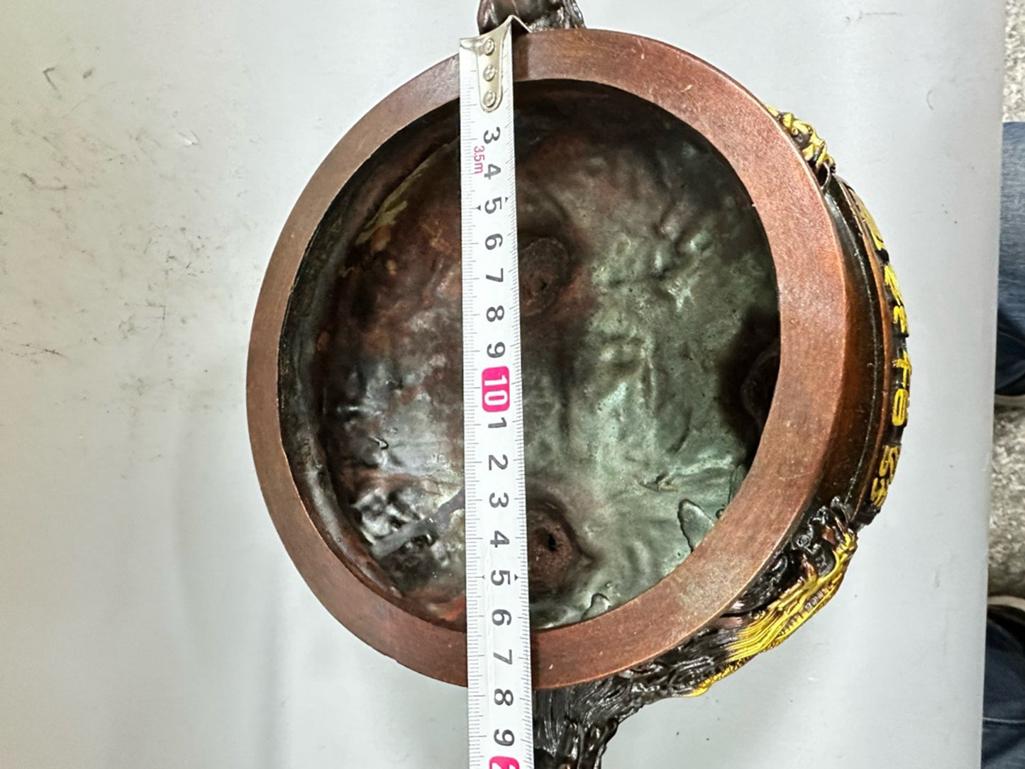 Pure copper antique gilded gold attracting treasure furnace