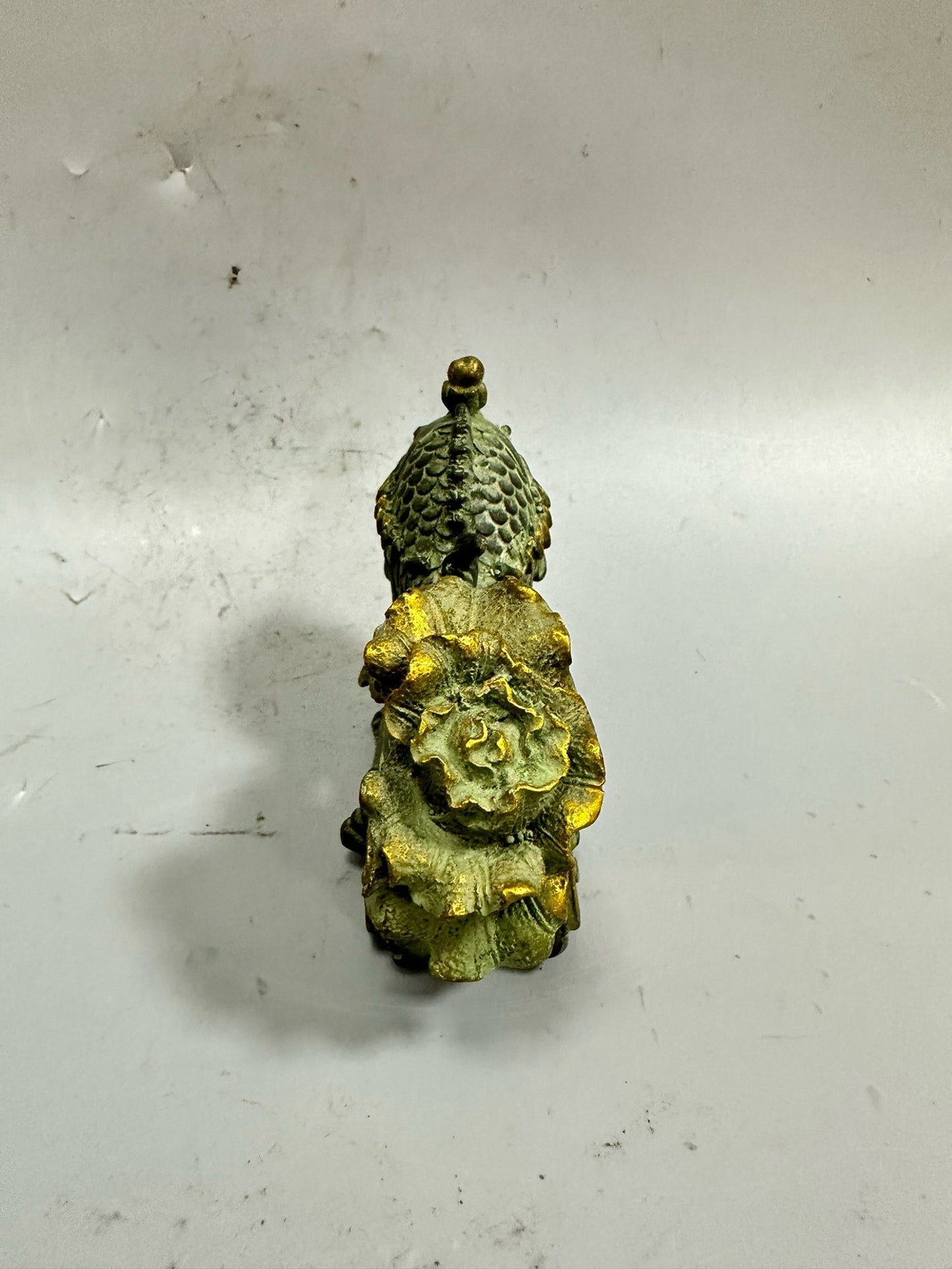 Pure copper antique gilded goldfish pulled cabbage