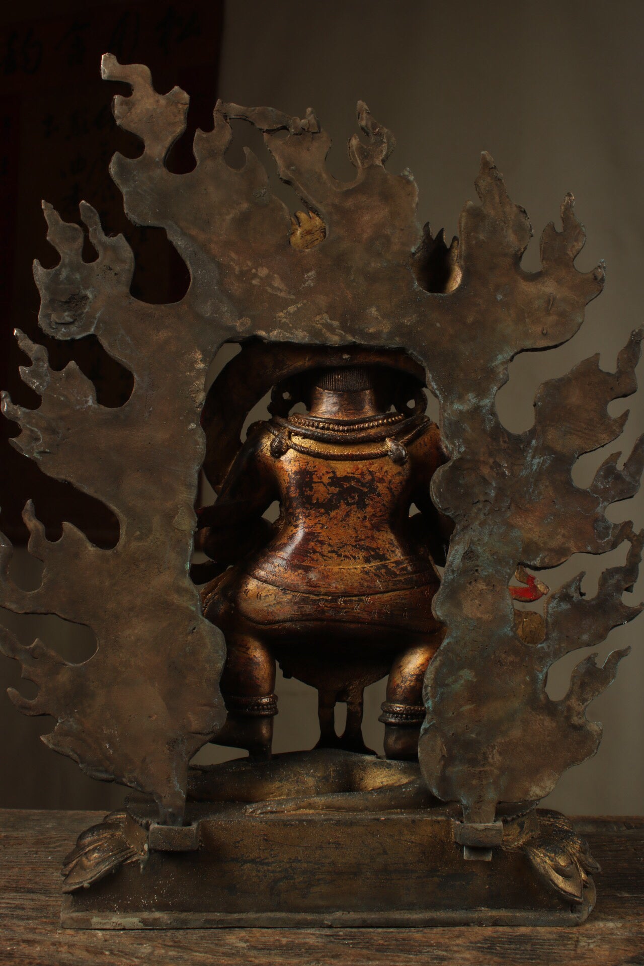 Chinese antique pure copper Mahagala