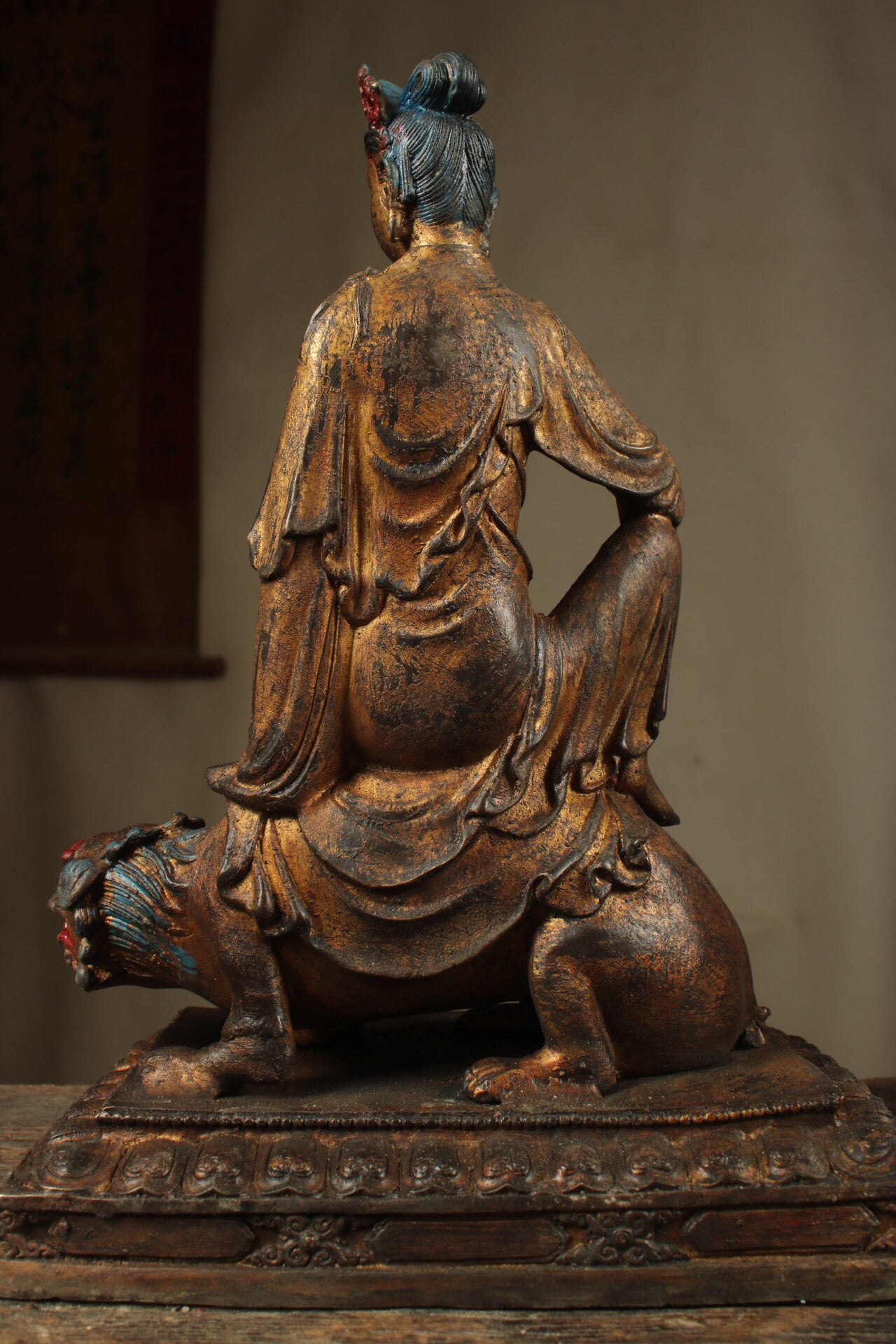 Chinese antique pure copper Manjusri Bodhisattva