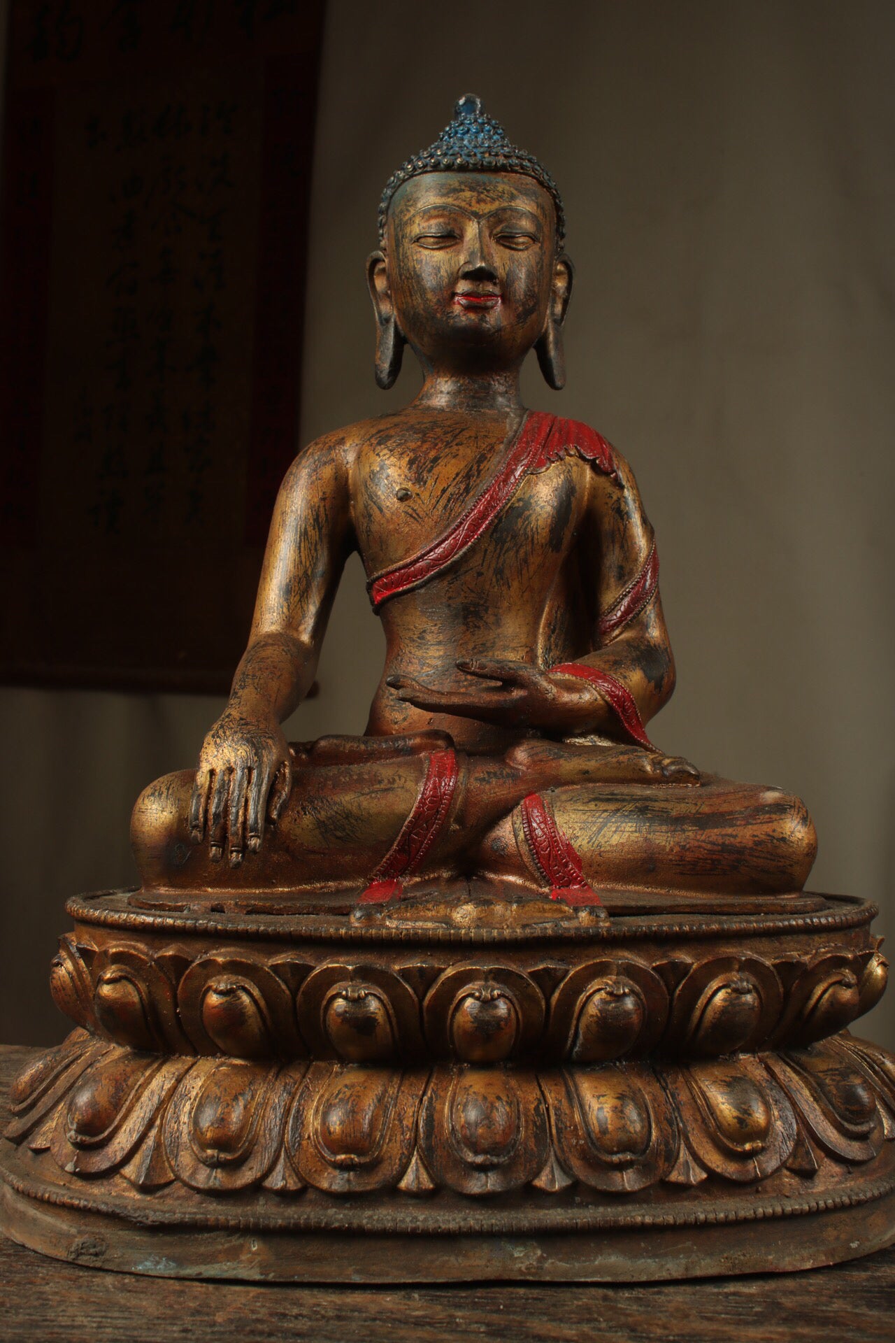 Chinese antique pure copper Shakyamuni Buddha