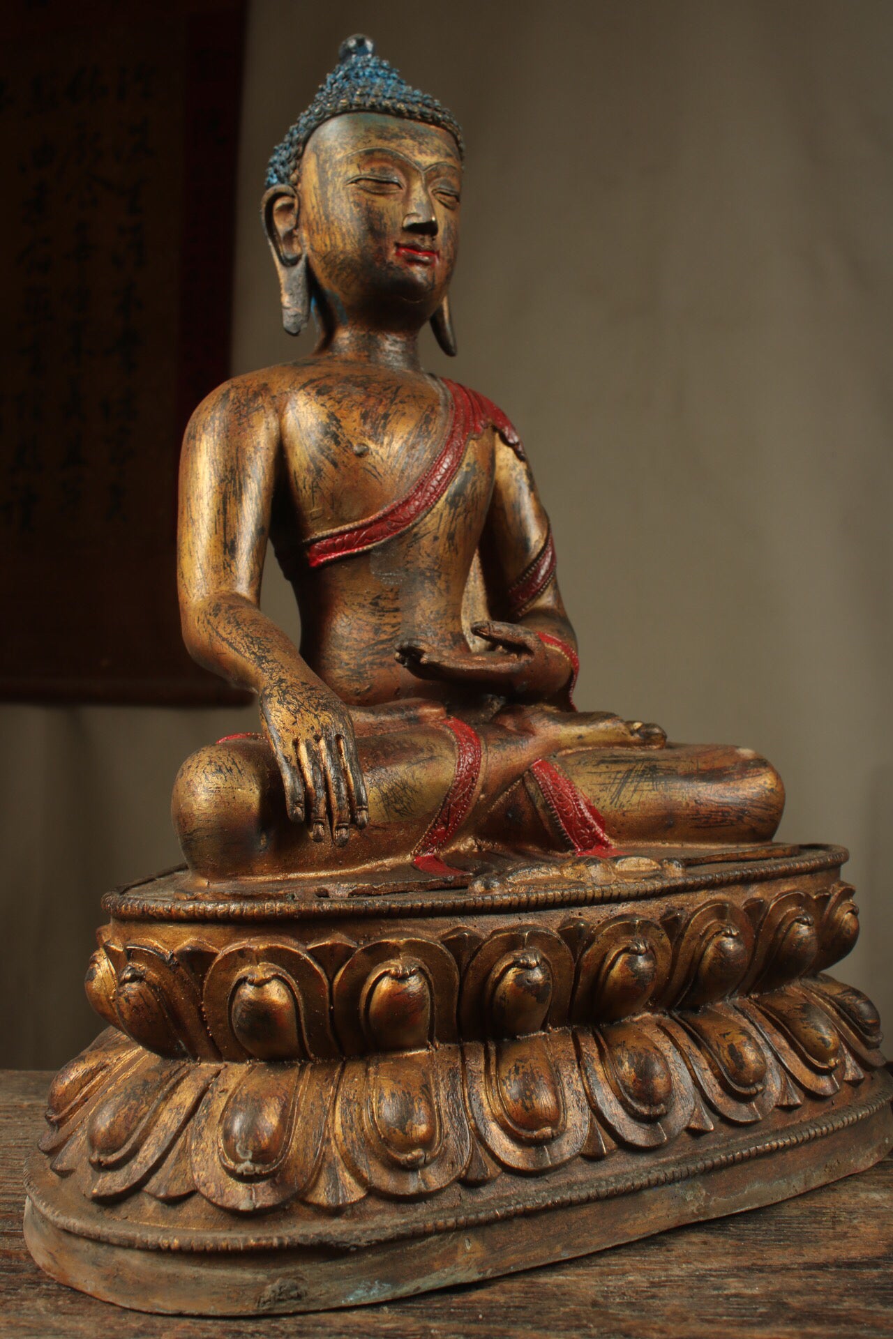 Chinese antique pure copper Shakyamuni Buddha