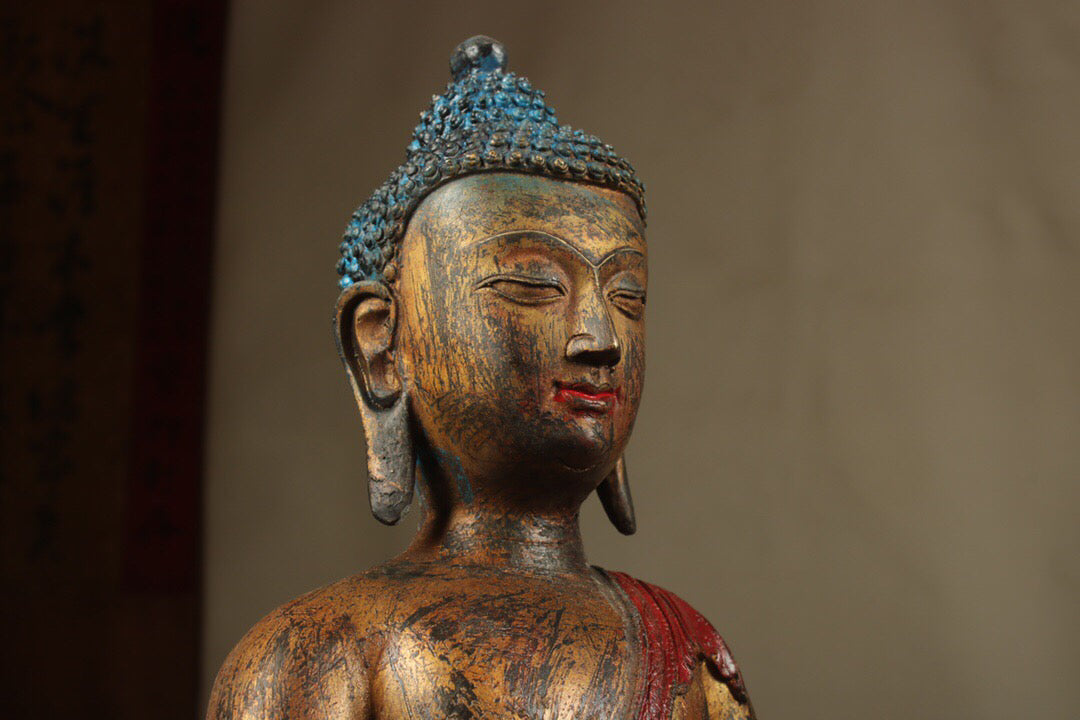 Chinese antique pure copper Shakyamuni Buddha
