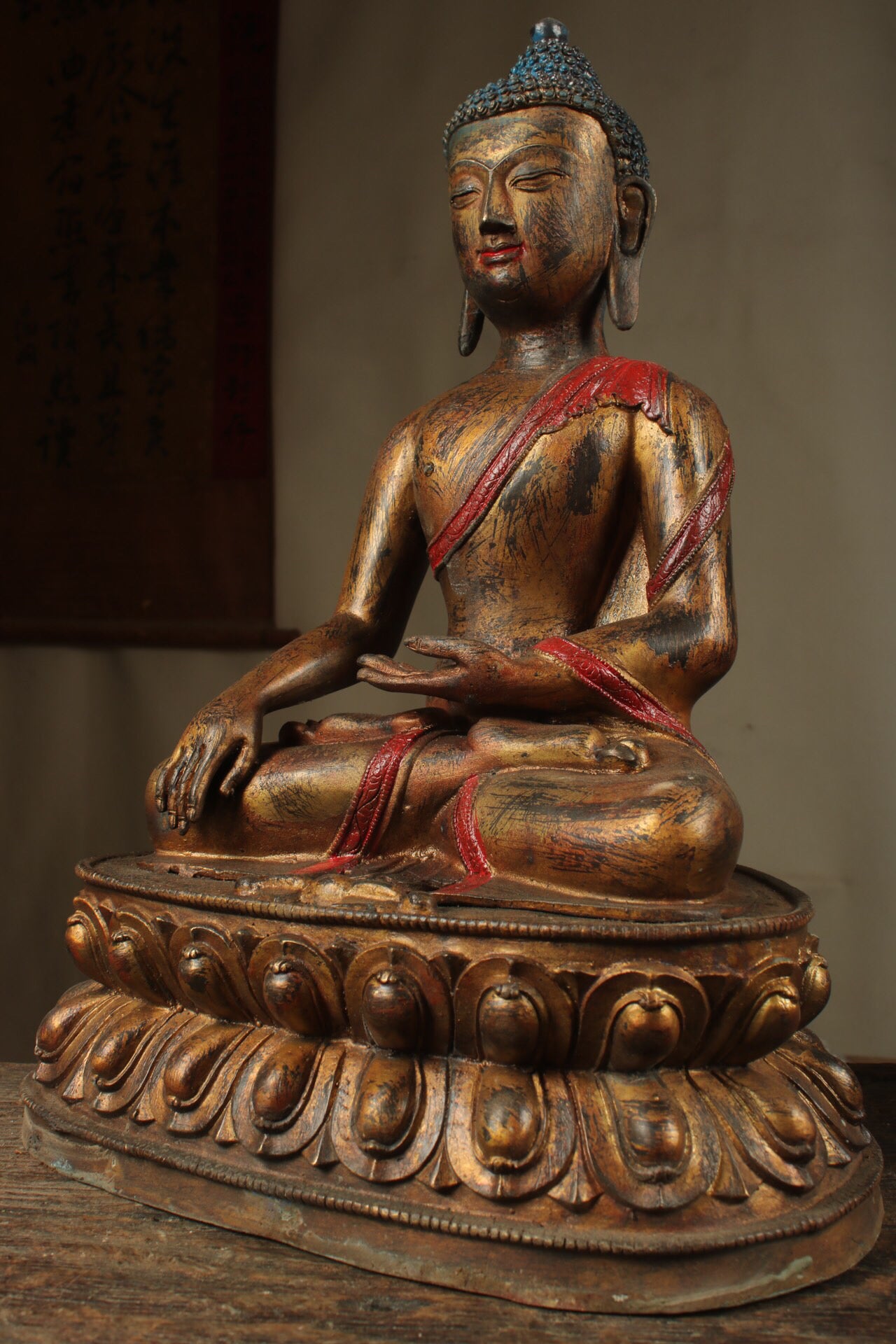 Chinese antique pure copper Shakyamuni Buddha
