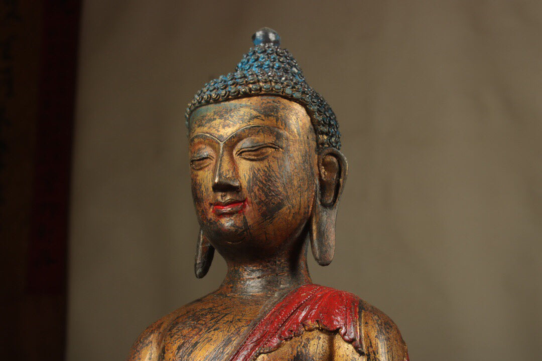 Chinese antique pure copper Shakyamuni Buddha