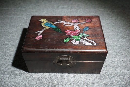 Chinese antique ebony jewelry box