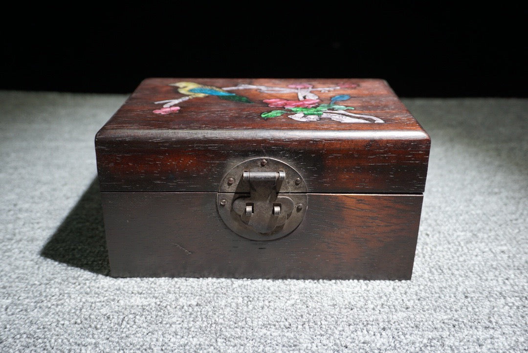 Chinese antique ebony jewelry box