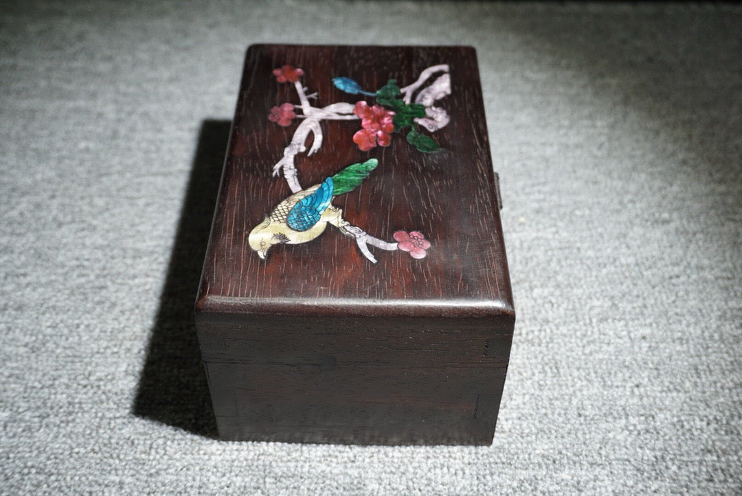 Chinese antique ebony jewelry box