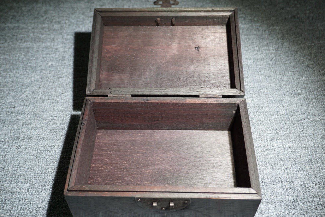 Chinese antique ebony jewelry box