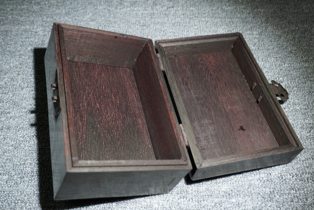 Chinese antique ebony jewelry box