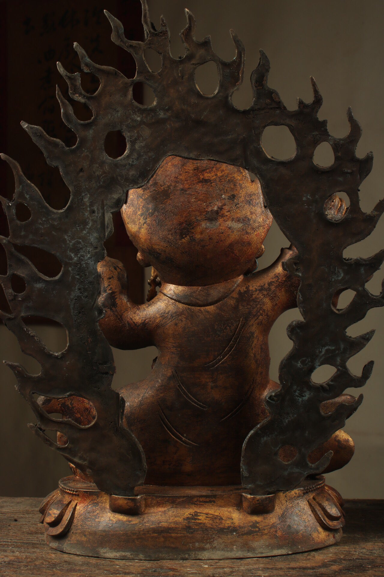 Chinese antique pure copper Mahagala