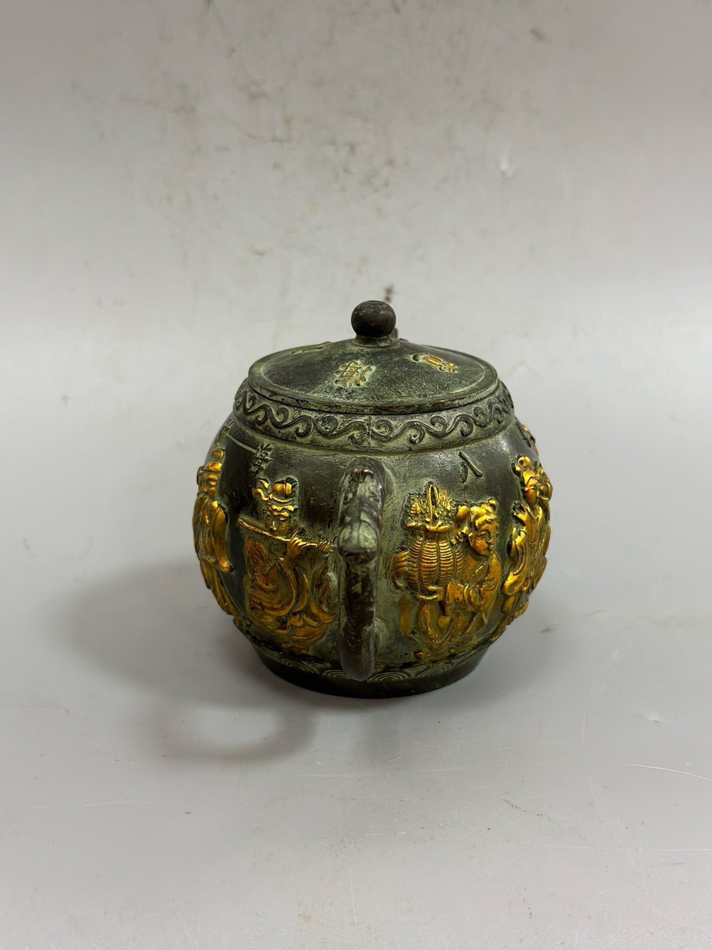 Pure copper antique gilded Eight Immortals Pot