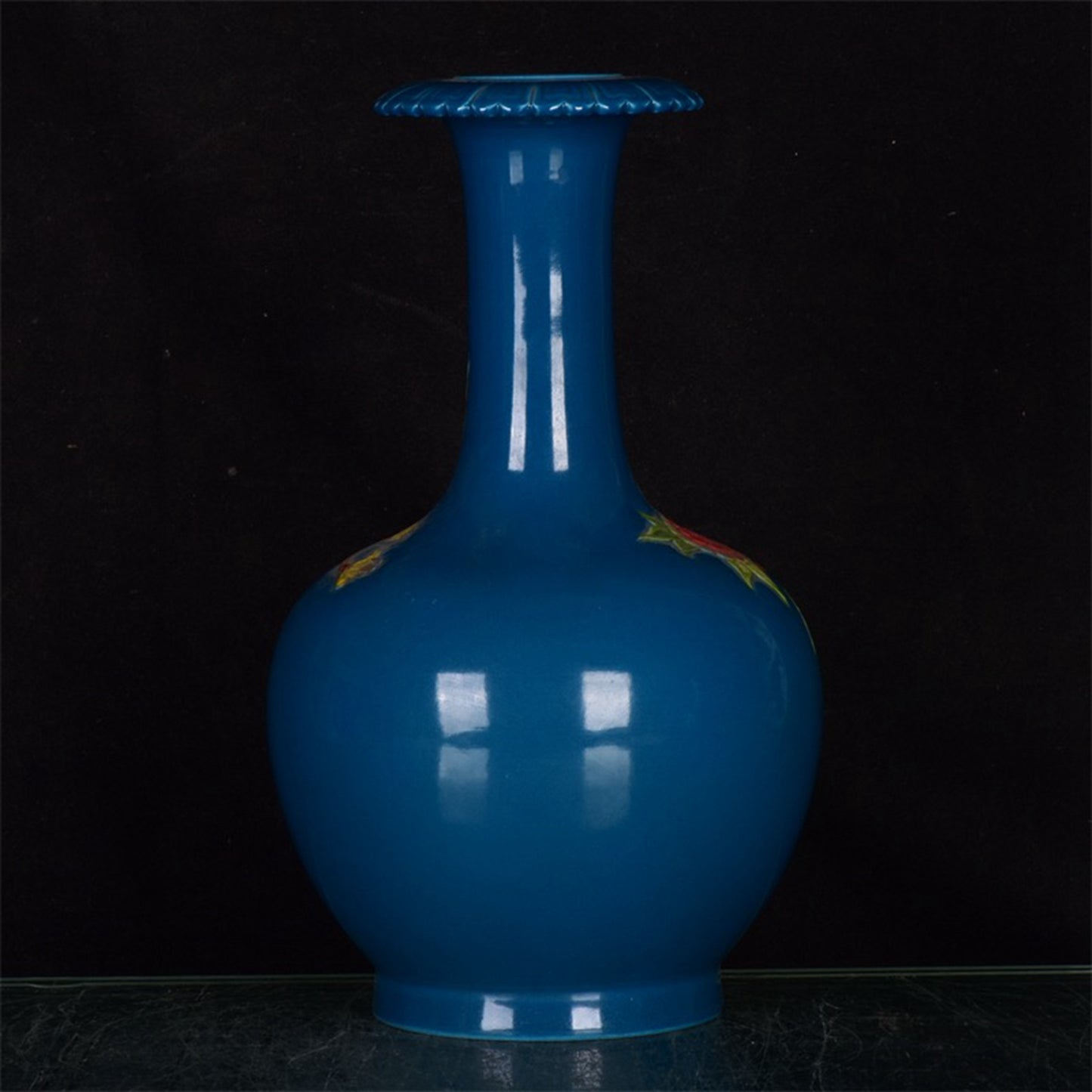 Chinese Antique Phoenix Opera Peony Pattern Bottle