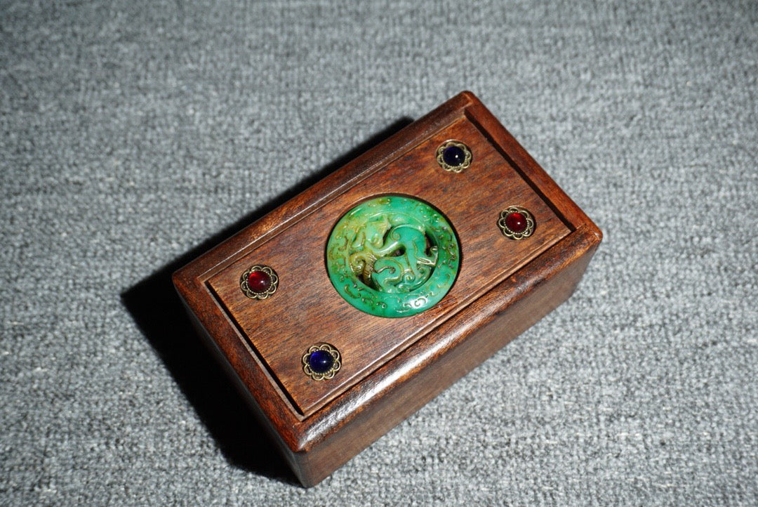 Chinese antique rosewood mechanism box