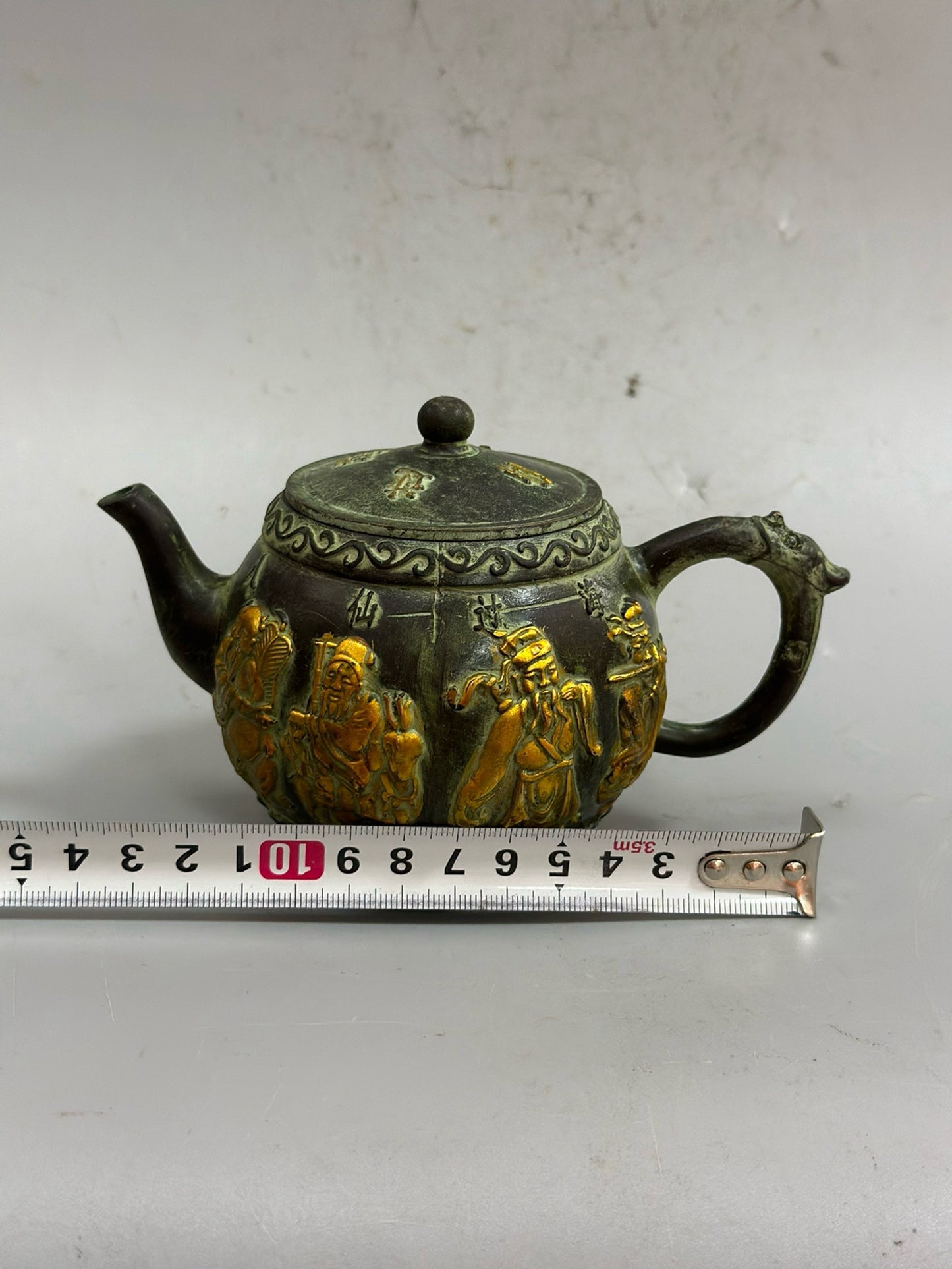 Pure copper antique gilded Eight Immortals Pot