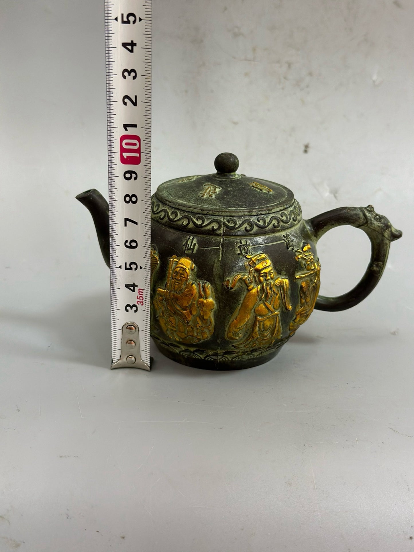 Pure copper antique gilded Eight Immortals Pot