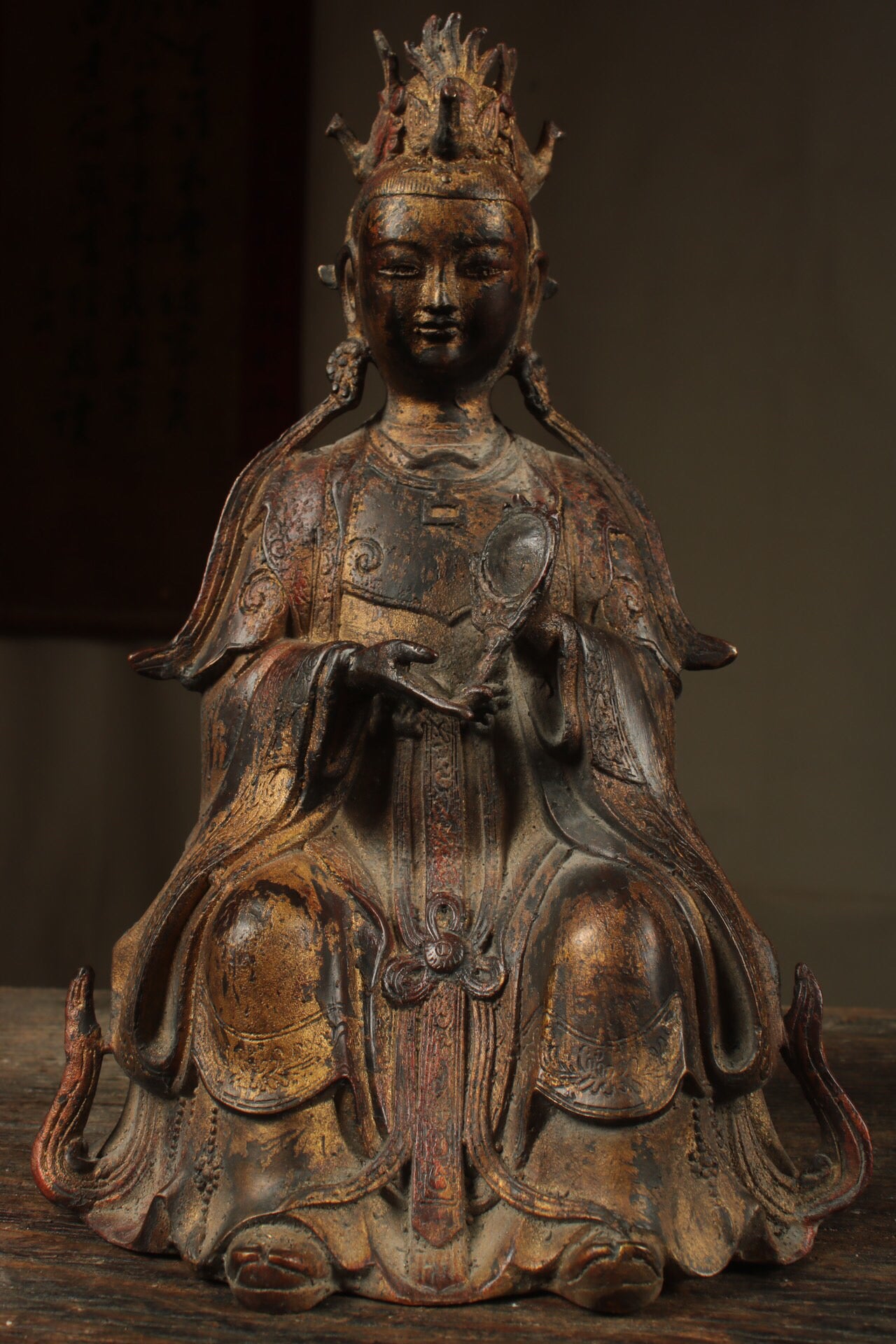 Chinese antique pure copper infinite mother