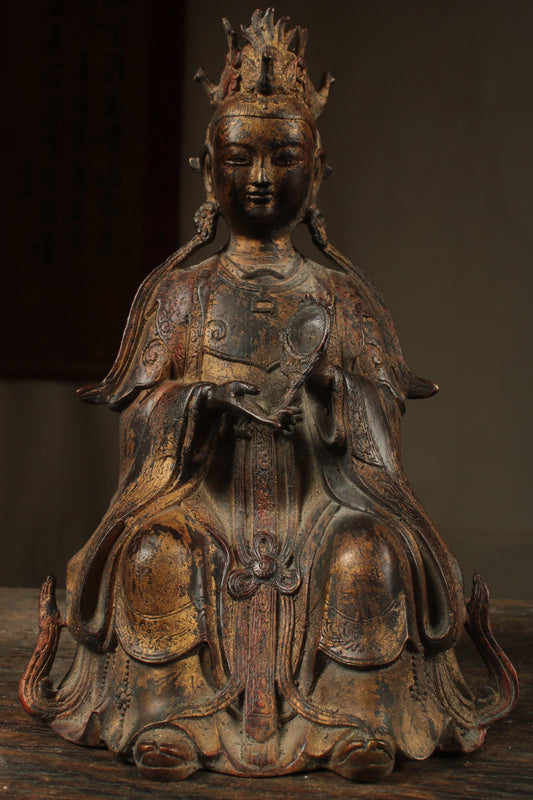 Chinese antique pure copper infinite mother