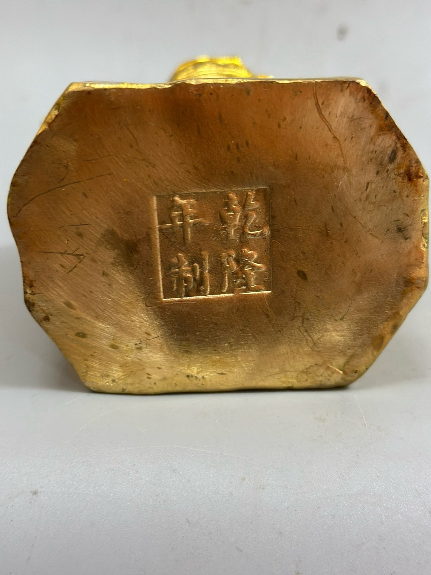 Pure copper craftsmanship sitting on the God of Wealth