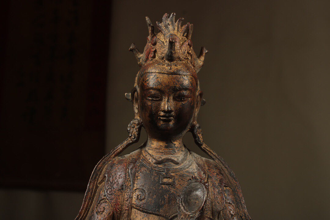 Chinese antique pure copper infinite mother