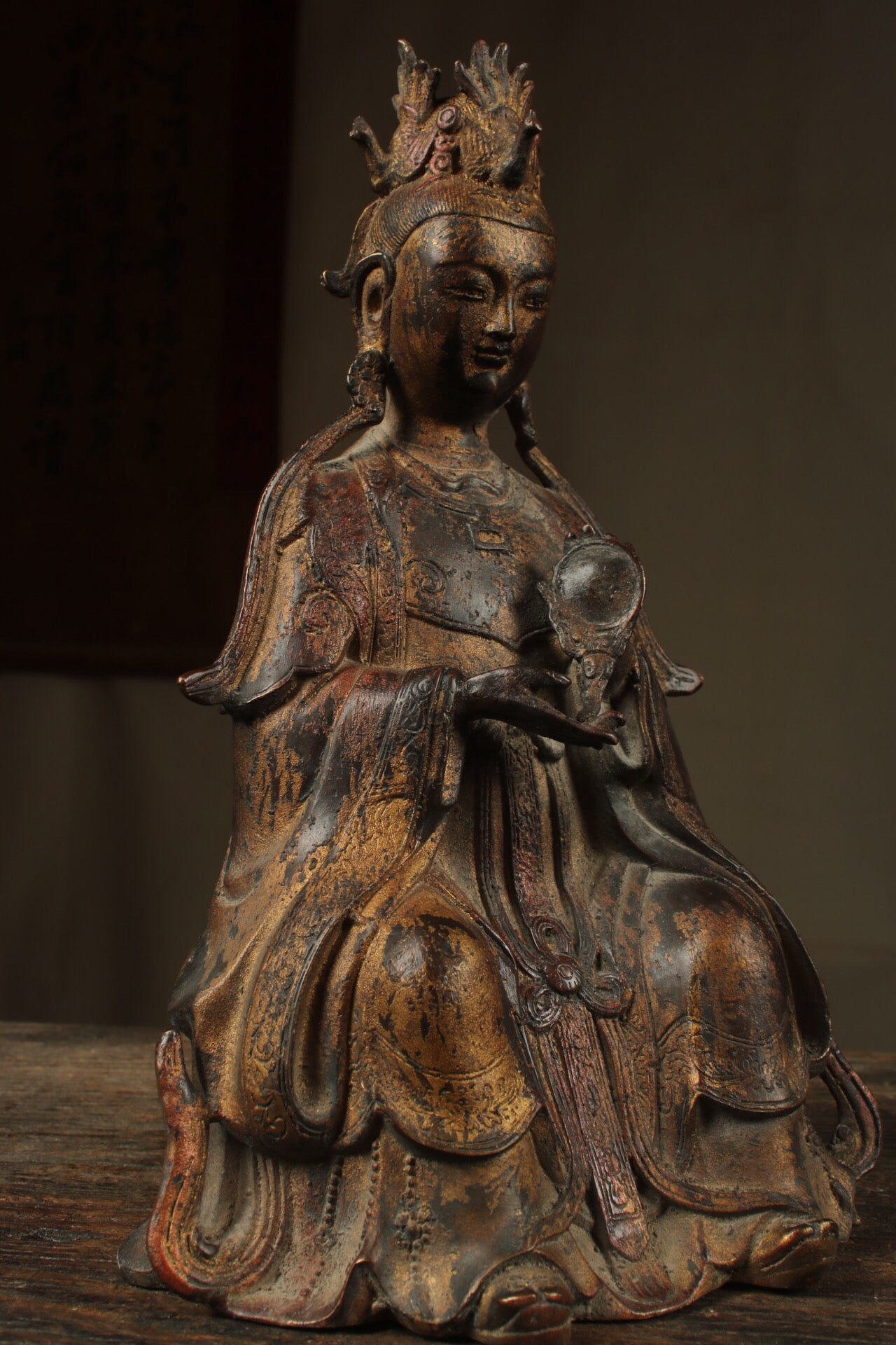 Chinese antique pure copper infinite mother
