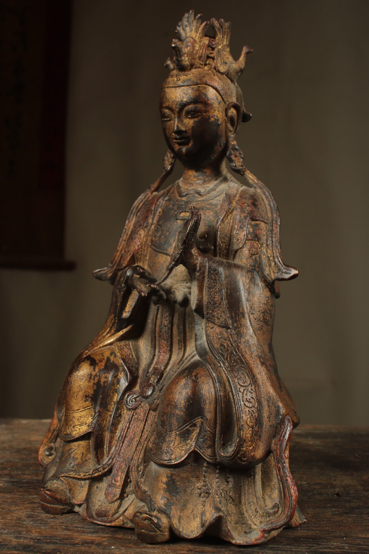 Chinese antique pure copper infinite mother