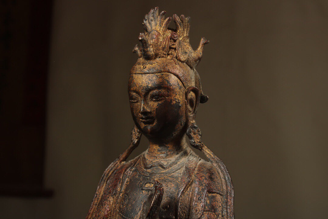 Chinese antique pure copper infinite mother