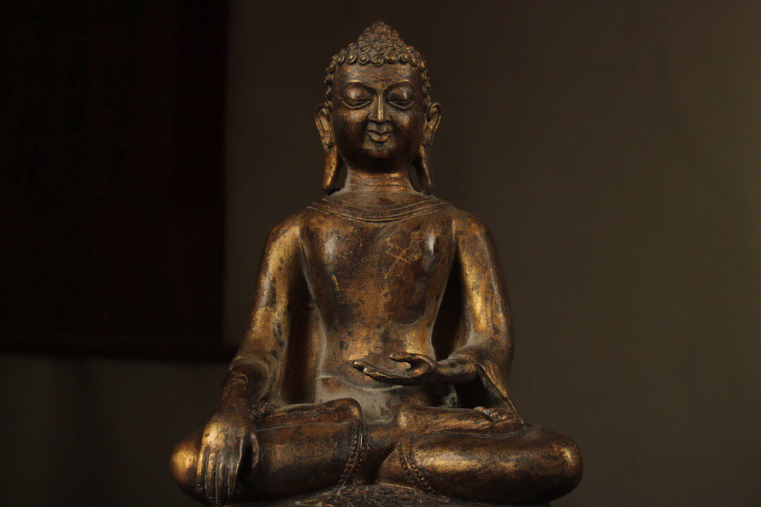 Chinese antique pure copper Three Treasures Buddha